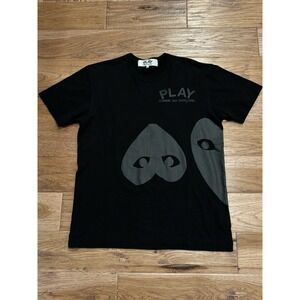 NWOT PLAY COMME des GARCONS Shirt Mens Size XL Black Heart Short Sleeve